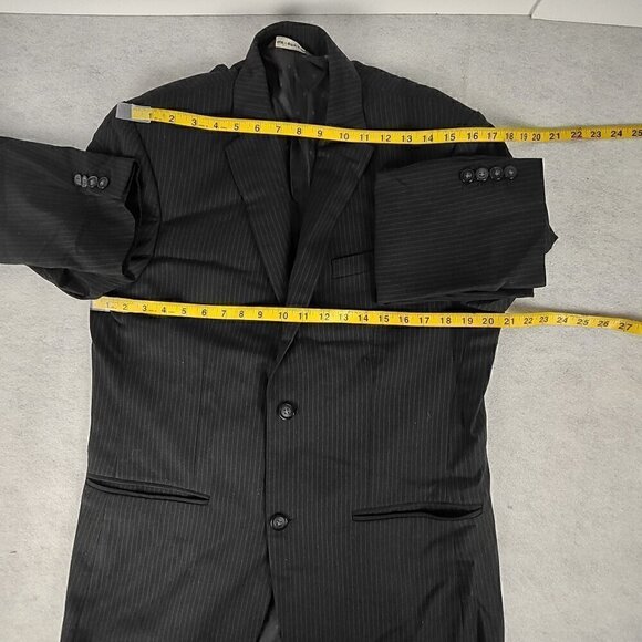 Perry Ellis Men's Two Button Pin Stripe Grey Suit Jacket Size 42R - Picture 7 of 13
